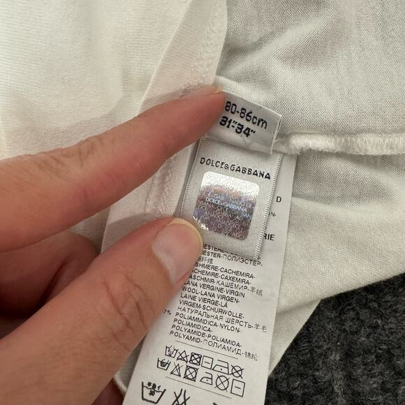 DOLCE & GABBANA Baby 12-18 Months #dgfamily Appliqué T-Shirt Short Sleeve White - Picture 11 of 13